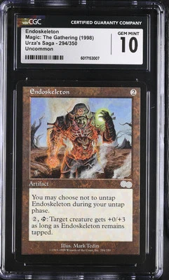 ENDOSKELETON Urza's Saga CGC 10 Gem Mint Vintage MTG [Nostalgium] - Image 1 of 2