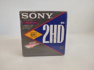 Sony 10MFD 2HD IBM Formatted 1.44MB Pack Of Sealed Micro Floppy Disks BNIB 90mm - Picture 1 of 4