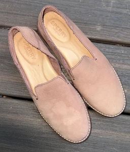 Mocasines sin cordones SPERRY Top-Sider Seaport Levy de cuero marrón para mujer talla 6M - Imagen 1 de 13