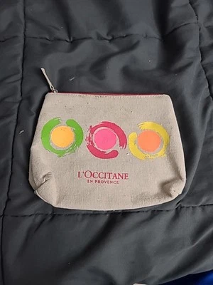 Bolsa de cosméticos de viaje L'occitane maquillaje cuidado de la piel ~ usada ~ rara Foto 1 de 4