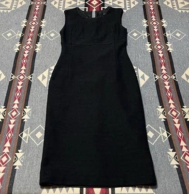Lida Baday Black Size 4 Textured Midi Sleeveless Dress Cotton Women’s T33 - Image 1 of 4