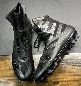 Under Armour Highlight Black On Black MC Football High Cleats Mens 11 US - Picture 1 of 7