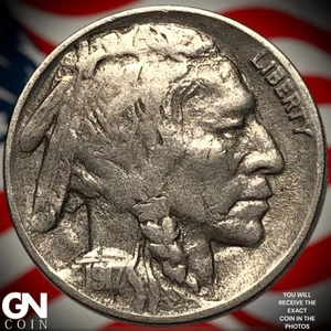 1917 D Buffalo Nickel Z5170 - Picture 1 of 2