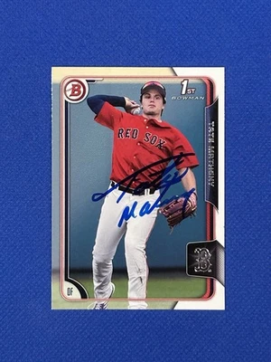 Tate Matheny 2015 Bowman Draft #89 rookie Red Sox Auto Autograph Signed rc - Image 1 of 3