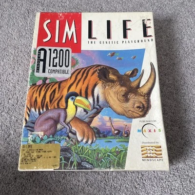 Sim Life The Genetic Playground Big Box IBM PC Game Manual And 3 Floppy Disks - Image 1 of 3