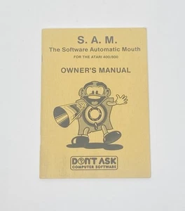 Atari 400/800 S.A.M. (Software Automatic Mouth). Owners Manual - Picture 1 of 3