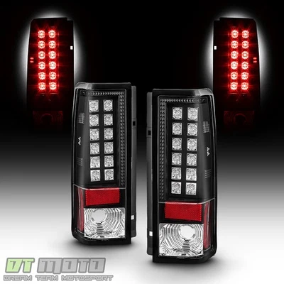 BLK 1985-2005 Chevy Astro GMC Safari Lumileds LED Tail Lights Lamps Left+Right - Image 1 of 4