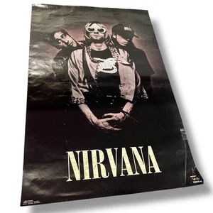 Vintage 1993 Nirvana Portrait Poster Funky Enterprises Kurt Cobain 34x22 Grunge - Bild 1 von 7