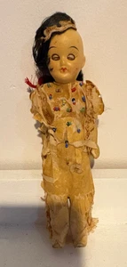 Antique / Vintage Porcelain Indian Doll 6 1/2" Tall - Picture 1 of 4