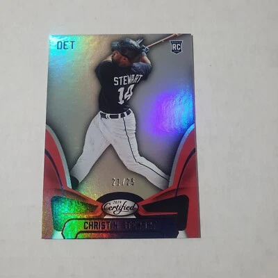 2019 Certified Red Foil Christin Stewart Rc # 27 #ed 21/25 - Image 1 of 2