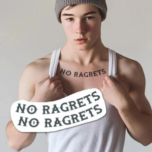 Tatuaje Sin Ragrets (Juego de 2) - Tatuaje Temporal Sin Ragrets / Juegos con disfraces divertidos - Imagen 1 de 1