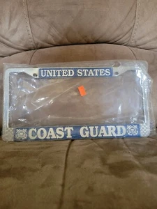 US COAST GUARD HIGH QUALITY METAL LICENSE PLATE FRAME - MADE IN THE USA !! - Picture 1 of 1