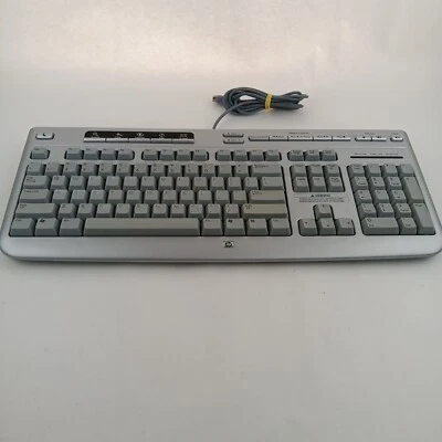 HP Gray 5 Volts Standard Wired Qwerty Format With Hot Keys Keyboard Model 5187 - Image 1 of 4