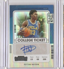 2022 Panini Contenders Draft Picks PEYTON WATSON College Ticket Holo Auto RC SP