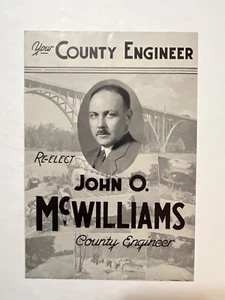 Political Brochure 1936 Maple Heights Ohio County Engineer John McWilliams - Picture 1 of 3