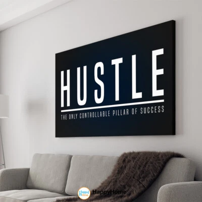 Póster definición ajetreo motivación inspiración ajetreo arte de pared decoración de oficina Foto 1 de 4