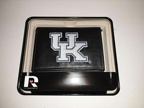 Kentucky Wildcats NCAA Leather Embroidered Tri-fold Wallet Cover