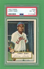 1952 Topps #243 Larry Doby **** PSA EX-MT 6 **** Cleveland Indians baseball card