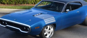 STRIPES FIT 1971 Plymouth Roadrunner GTX Hood tank track black out decal set 3M - Picture 1 of 1