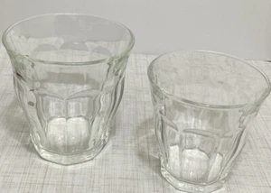 Lot Of 2 ~DurAlex Picardie Clear Glass France ~8 Oz and 6 Oz ~MCM Used - Picture 1 of 11