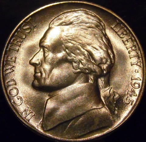 1945-S Jefferson Nickel Gem BU Uncirculated Full Steps Full Step Superb Cover