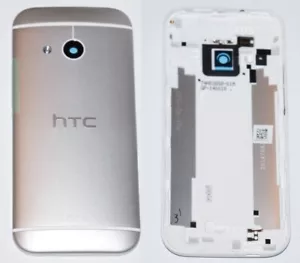 Htc One Mini 2 M5 Rear Cover Backcover Buttons NFC Glacier Silver - Picture 1 of 1