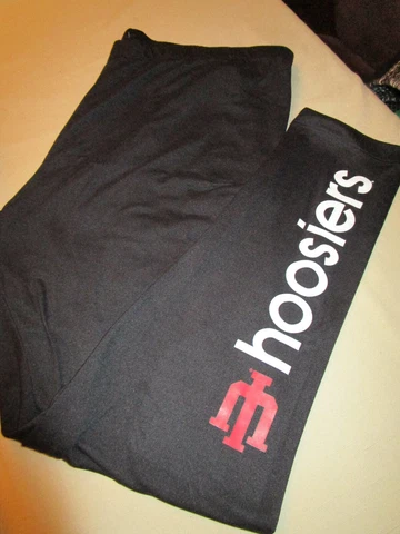 NWT 4HER BLACK LEGGINGS YOGA PANTS RUNNING WORKOUT INDIANA HOOSIERS 2XL ** Cover