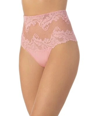 Panty Tanga Le Mystere L33805 Rosa Bud Encaje Allure Cintura Alta Talla M Foto 1 de 3