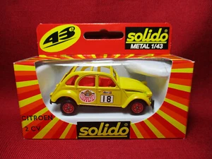 1/43 Scale Citroen 2CV Echappement Vintage Solido MIB France Diecast Model Car - Picture 1 of 3