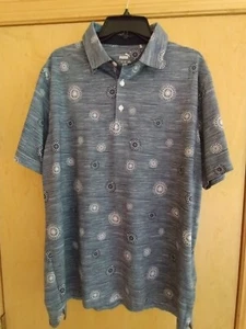PUMA Men's Cloudspun Wheels ⛳ Polo Navy -Large - Picture 1 of 20
