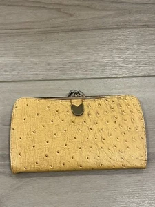BOND STREET ORIGINAL OSTRICH SKIN Coin Purse and Wallet. KISS LOCK. Vintage RARE - Picture 1 of 10
