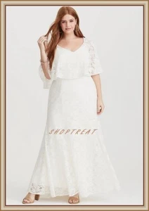 NEU TORRID (1X 14) ELFENBEIN SPITZE CAPELET OVERLAY BESONDERE ANLÄSSE HOCHZEITSKLEID - Bild 1 von 6