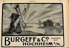 BURGEFF & Co Sektkellerei Hochheim am Main Originalwerbung 13 x 19 CM -  1904