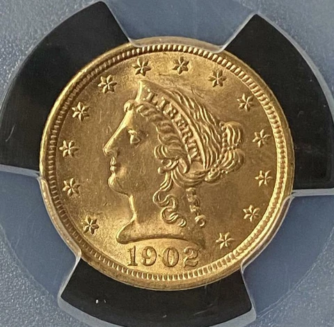 1902 $2.50 Liberty PCGS MS64 Cover