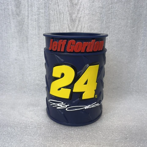 Jeff Gordon Winner's Circle Nascar Rubber Can Cooler Sleeve #24 Blue 2007 Cover