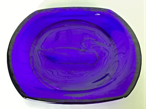 Vintage Blenko Cobalt Blue Heavy Art Glass Pintail Drake Duck Decoy Trinket Dish - Picture 1 of 13