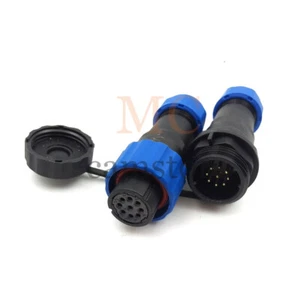 SD16 IP67 9Pin Waterproof Connector Plug Socket,9Pin Industrial Power Connector - Picture 1 of 8