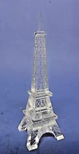 Paris Eiffel Tower Glass Decor Figurine with Paris Written on Top Area 6" Tall - Picture 1 of 8