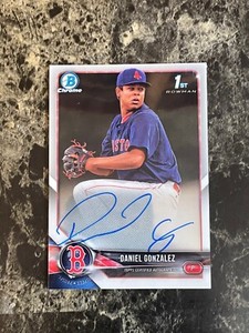 Daniel Gonzalez AU RC 1st Bowman Chrome 2018 CPA-DG Auto Rookie Red Sox Prospect