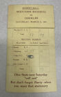 1909 Oberlin College Basketball Game Scorecard Program vs Western Reserve