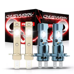 H1 H7 Combo LED Headlight High Low Beam Bulbs Kit Super Bright White 6000K 4pack - Picture 1 of 17