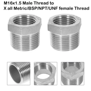 ADAPTADOR de montaje de tubería de buje reductor de rosca hexagonal M16x1.5 macho x M16x1.5 hembra - Imagen 1 de 93