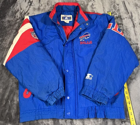 Vintage Buffalo Bills Softshell Full Zip Starter Coat 90s NFL Men Small Cover