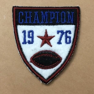 Football Champion 1976 Patch (iron-on)  1 3/4" x 2 inches - Picture 1 of 2