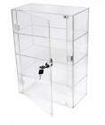 ® 1 High Gloss Clear Acrylic 3 Shelf Display Case with Front Door &