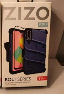 Zizo Bolt LG Fortune 4 Rugged Holster Belt Clip Phone Case With Tempered Glass - Picture 1 of 1