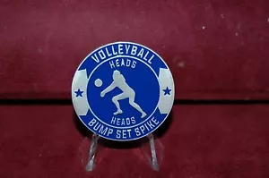 Volleyball Flipper Heads Tails Referee down Ref Flip Coin Token Medal - Picture 1 of 4