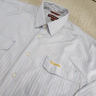 Simms Shirt Men XXL No FlyZone Proof  Button Up Plaid Fishing Outdoor Quick Dry  - Image 1 of 4