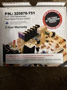 Factory authorized parts circuit board 325878–751 fix speed furnace control  - Picture 1 of 2