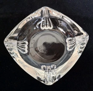 Klar MCM Glas Aschenbecher ❤️ Duncan Miller Terrassenmuster? ❤ Neuwertig - Bild 1 von 7